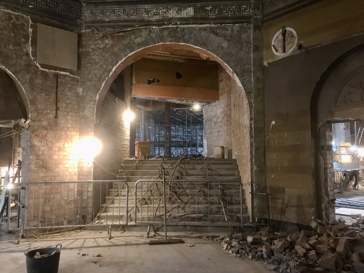 Just when we think the building cannot possibly hold any more surprises, a beautiful find today behind the old substation wall - a hidden arch in the North tower entrance, creating a beautiful symmetry with the two already there 🙂