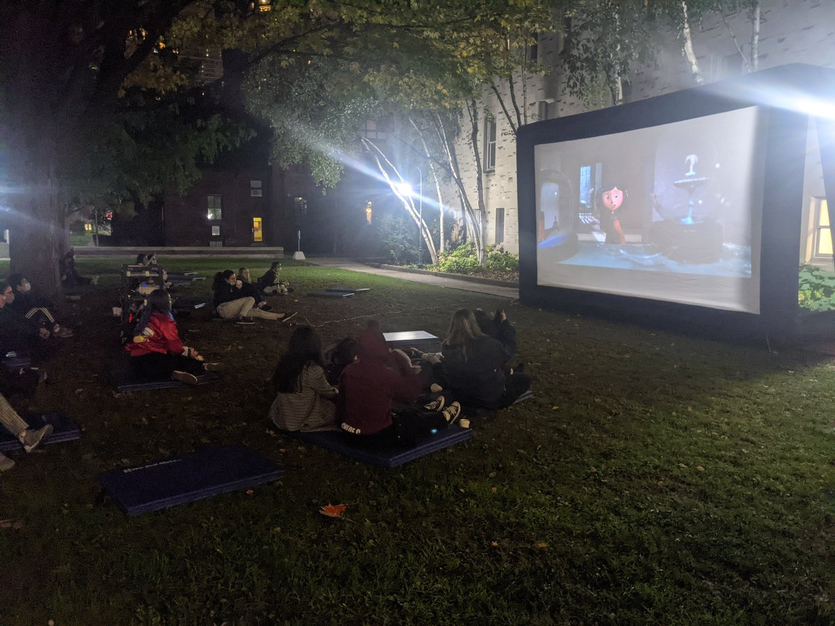 uStMikes's tweet photo. It was a dark and stormy night on the @uStMikes campus!👻 🎃🌩️
Actually, it was just a bit chilly last night—perfect for hot drinks and snacks and a Halloween-themed movie. Thanks to #SMCSU and the commuter don team for hosting! https://t.co/6zMhKo1jvF