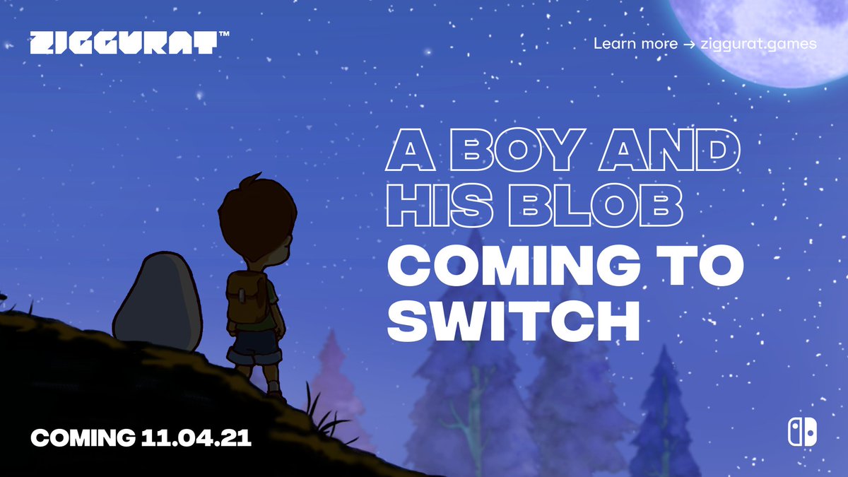 playziggurat's tweet photo. A Boy and His Blob comes to the #Switch next week.
Pre-order this heartwarming tale of friendship and jelly beans today! https://t.co/O6V993KONu
#Nintendo #NintendoSwitch #wholesomegames #hugbutton #indiedev #indiegames https://t.co/ZQQmC4GZfP