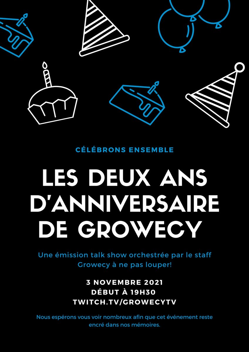 TeamGrowecy's tweet photo. Ce mercredi 3 Novembre, ça fera pile 𝟮 𝗮𝗻𝘀 qu'on a lancé 𝗚𝗿𝗼𝘄𝗲𝗰𝘆.

On vous donne donc rendez-vous mercredi 19h30 sur https://t.co/ze3yM9n46U pour un live spécial deux 𝗮𝗻𝘀 du projet, on vous a évidemment préparé quelques surprises. ����🖤

#Growecy2ans https://t.co/3EUTCvpbBa
