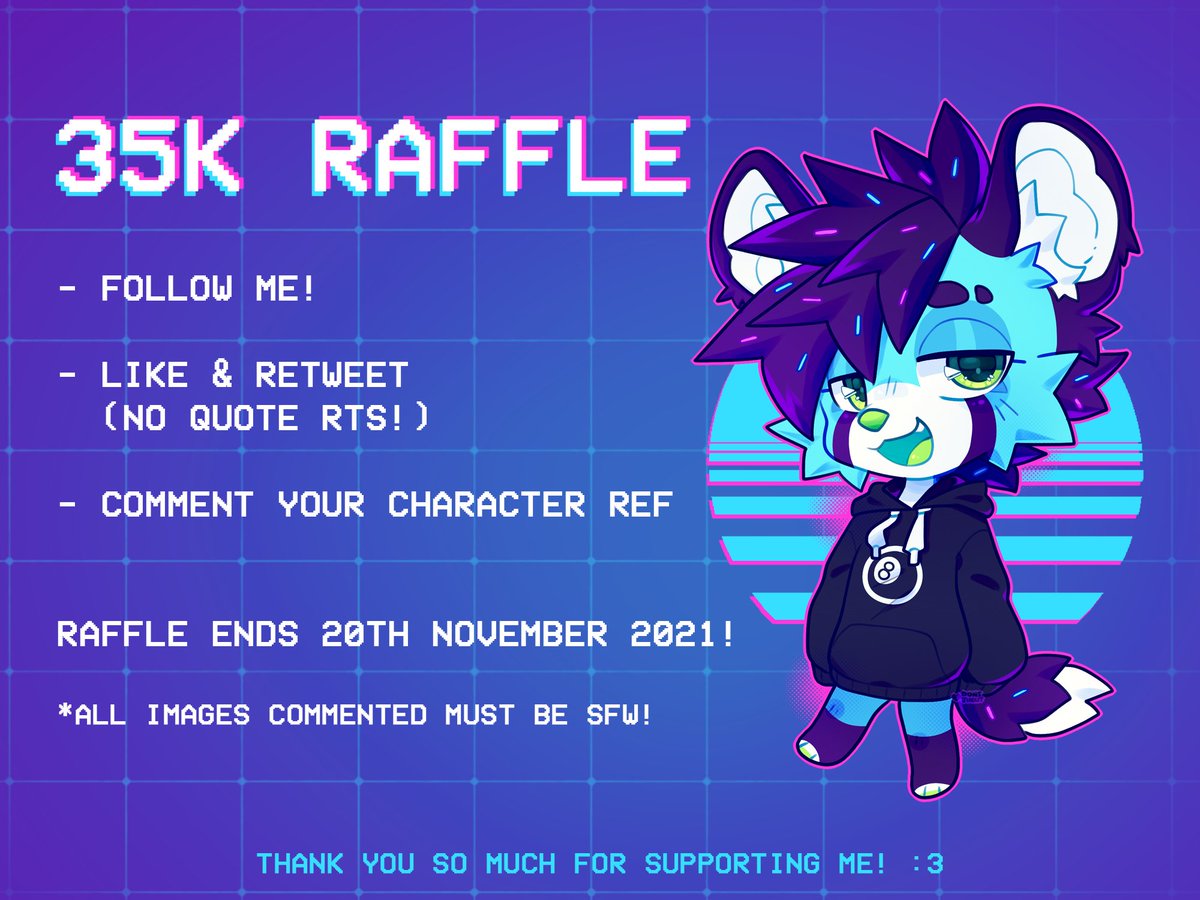 dont_jinxit's tweet photo. 35k Follower Raffle! 👾
==================
- Follow me!
- Like &amp; Retweet! (No quote RTs!)
- Comment your ref! (SFW only please!)

Ends 20th Nov :D

Have a great day! :] https://t.co/dSFT0WhVbb