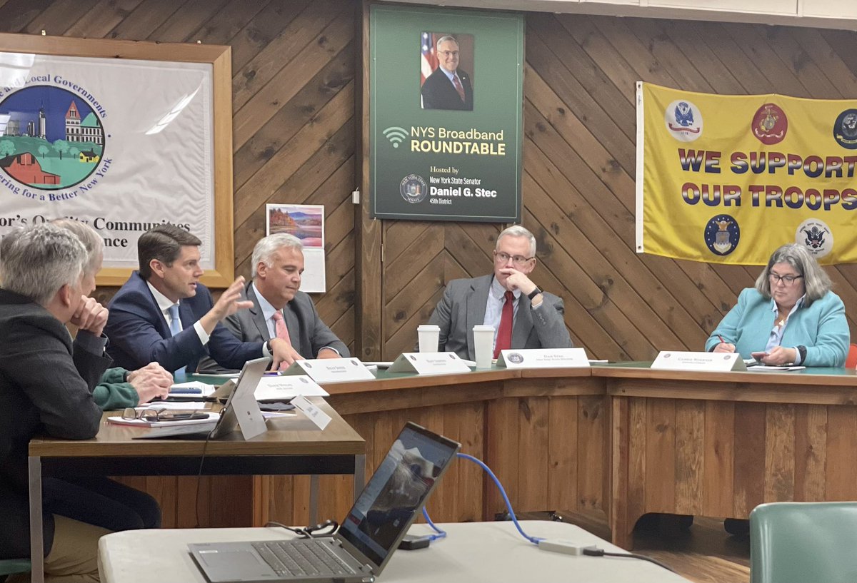 I continue to reiterate that broadband is not a luxury, it's a necessity &amp; there are too many who are not adequately served! Glad to join my colleagues for a roundtable discussion, hosted by Senator Stec, to discuss solutions on bridging the gap.

#broadband #northcountry