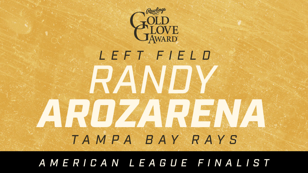 RawlingsSports's tweet photo. 2021 Rawlings Gold Glove Award Finalists - Left Field - AL: Randy Arozarena, Andrew Benintendi, Lourdes Gurriel JR.  #RawlingsGoldGloveAwards https://t.co/LbWAKPQEMh