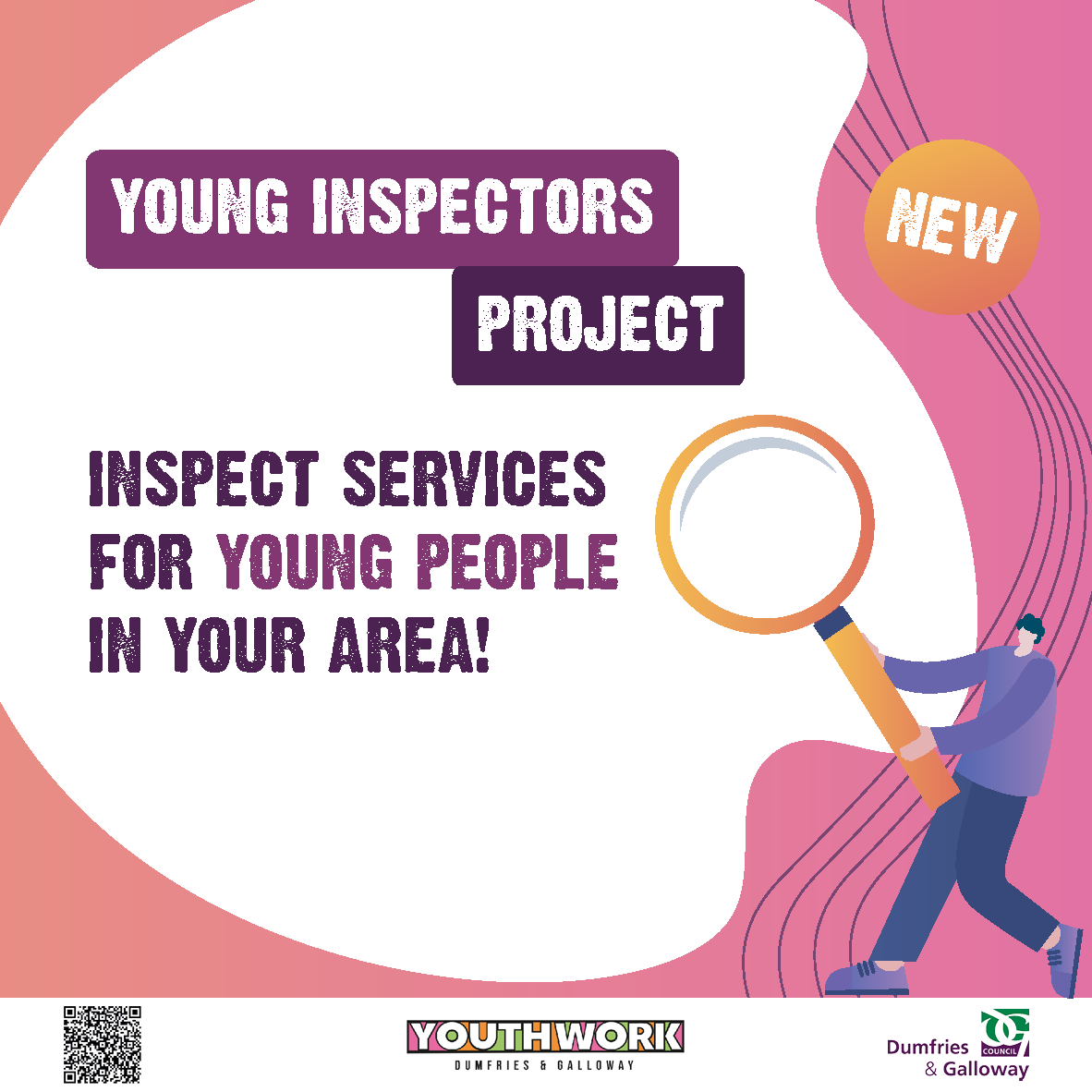 YOUTHWORKDG's tweet photo. What do you think of the services for young people in your area? Could they be better? Do they need some pointers? 🔎📣

Sign up for our NEW Young Inspectors Project here:
https://t.co/aQgp1DnatO https://t.co/9fyDZNOqlb