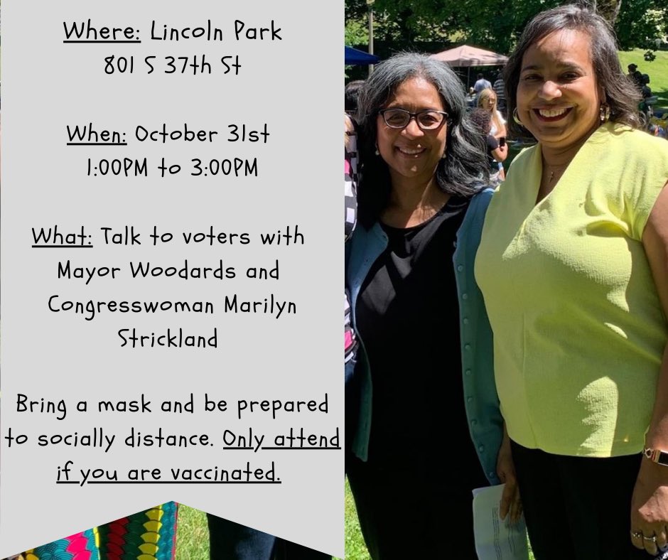 Another great canvassing event with myself and @RepStricklandWA will be happening on Sunday, at Lincoln Park. Sign up to get involved here: bit.ly/Volunteer4Wood…