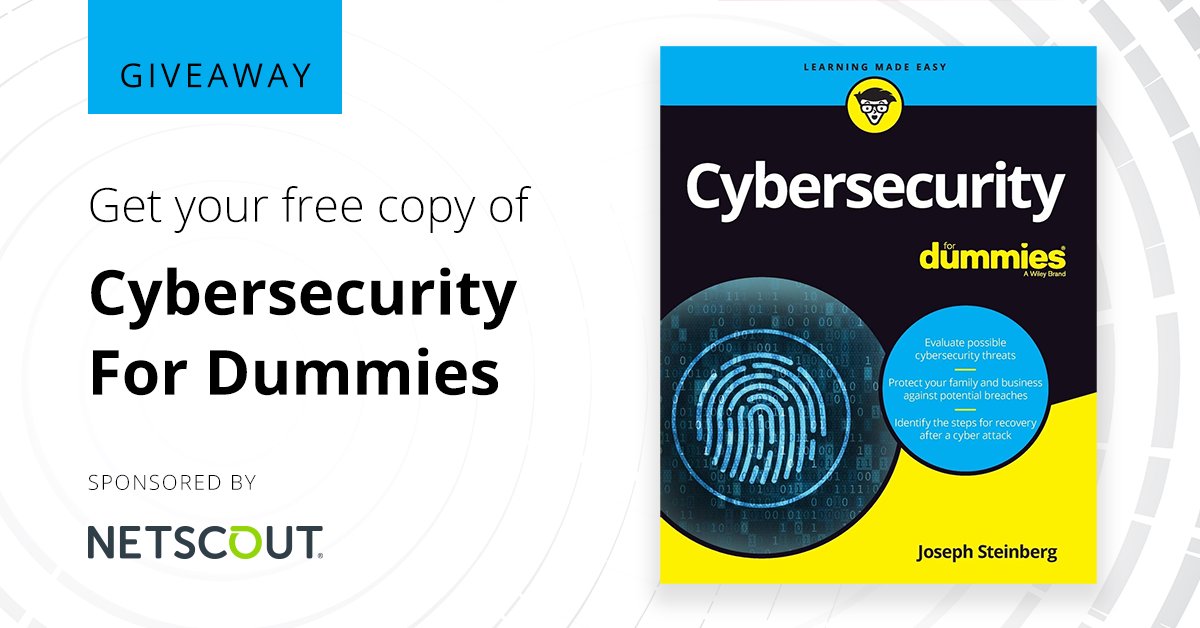 * FINAL GIVEAWAY STARTS NOW *

5 FREE COPIES OF CYBERSECURITY FOR DUMMIES

ReTweet &amp; Reply for a chance to win:

"What is the biggest #CyberSecurity faux pas?"

Winners chosen 4 Nov.

#Security #GiveawayAlert #ransomware #Seguridad #Privacy #October #CyberSecurityAwarenessMonth