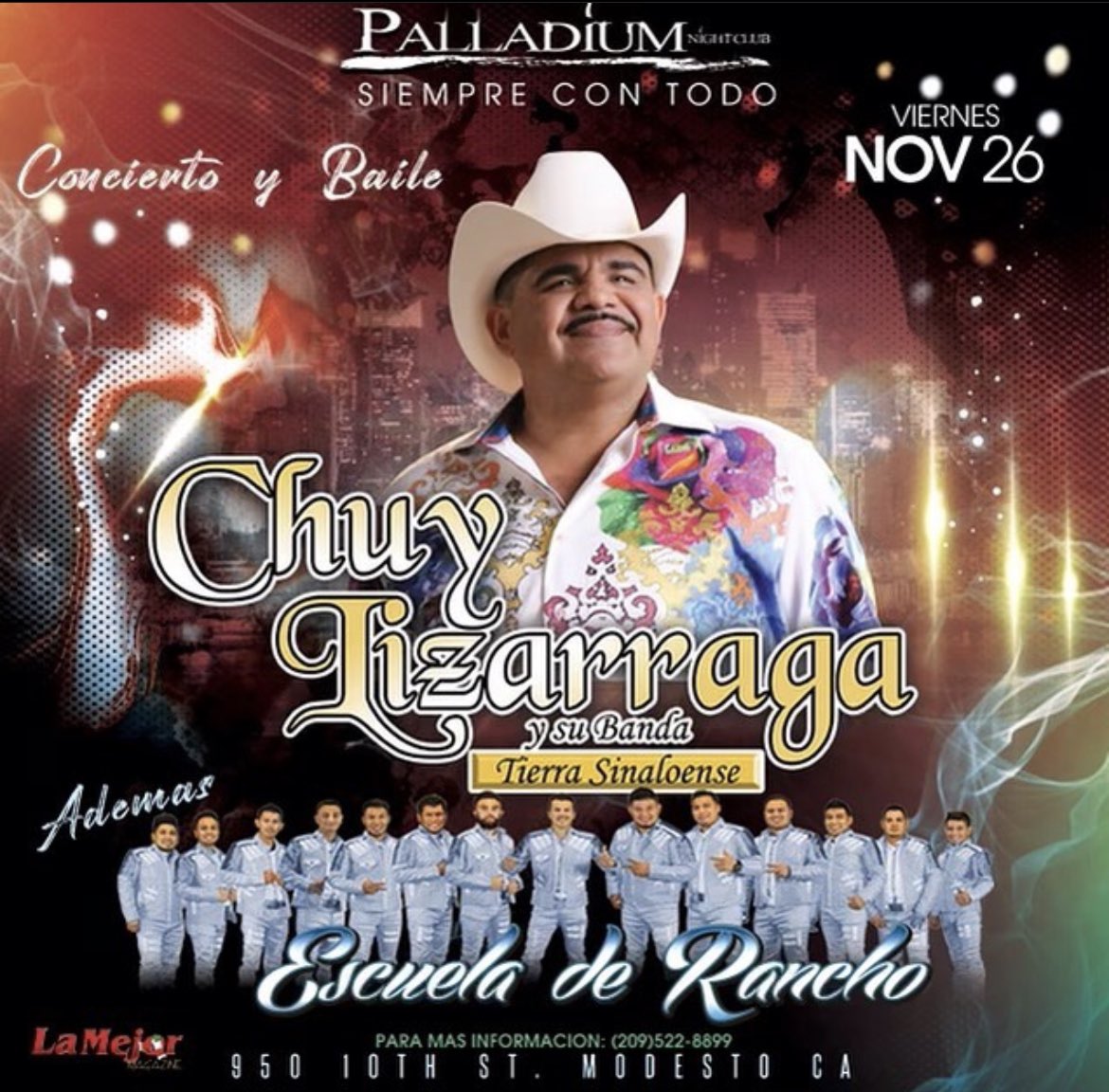 yakemorales's tweet photo. NOV.26 @yochuylizarraga  
PALLADIUM - MODESTO, Ca https://t.co/xZZhTuJsqy
