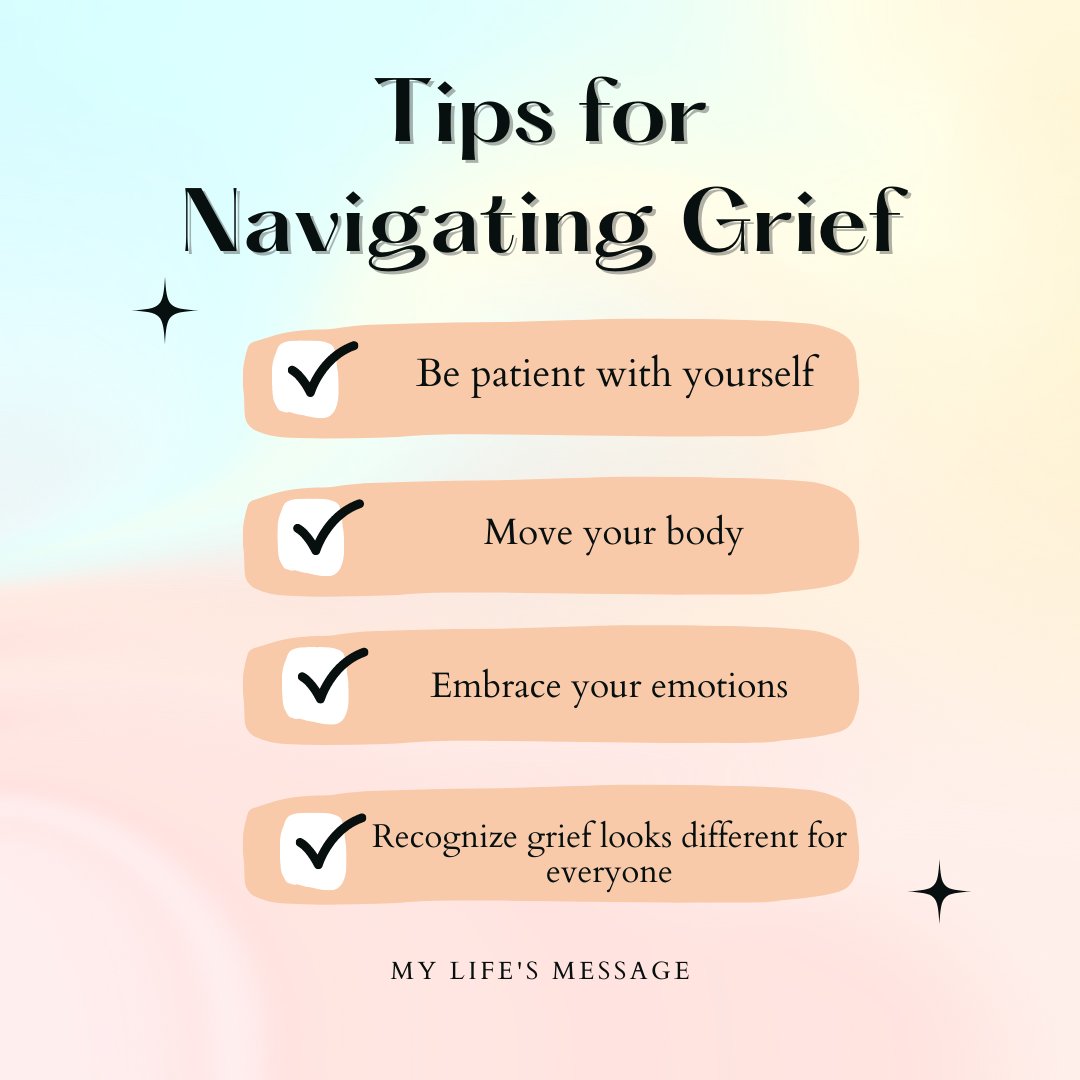 mylifesmessage's tweet photo. Share these tips for navigating grief with a friend or family member who may need them today. 

#mylifesmessage #legacy #endoflife #funeralplanning #estateplanning #memory #inmemoryof #remembrance  #grief #grieving #grieftips #griefisreal #griefhelp #love https://t.co/RvH0BjE6rj
