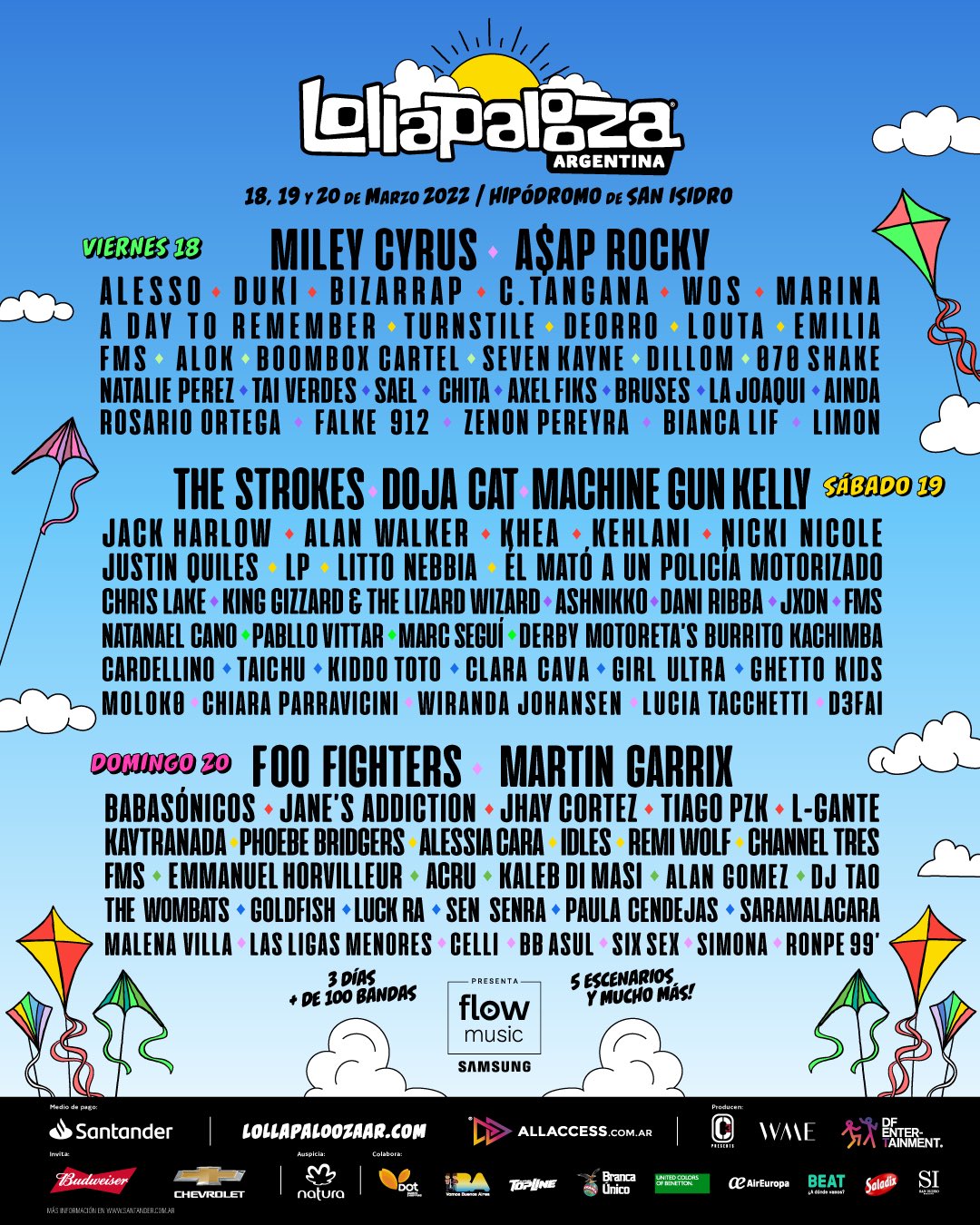 Lollapalooza Chile 2023 Lineup