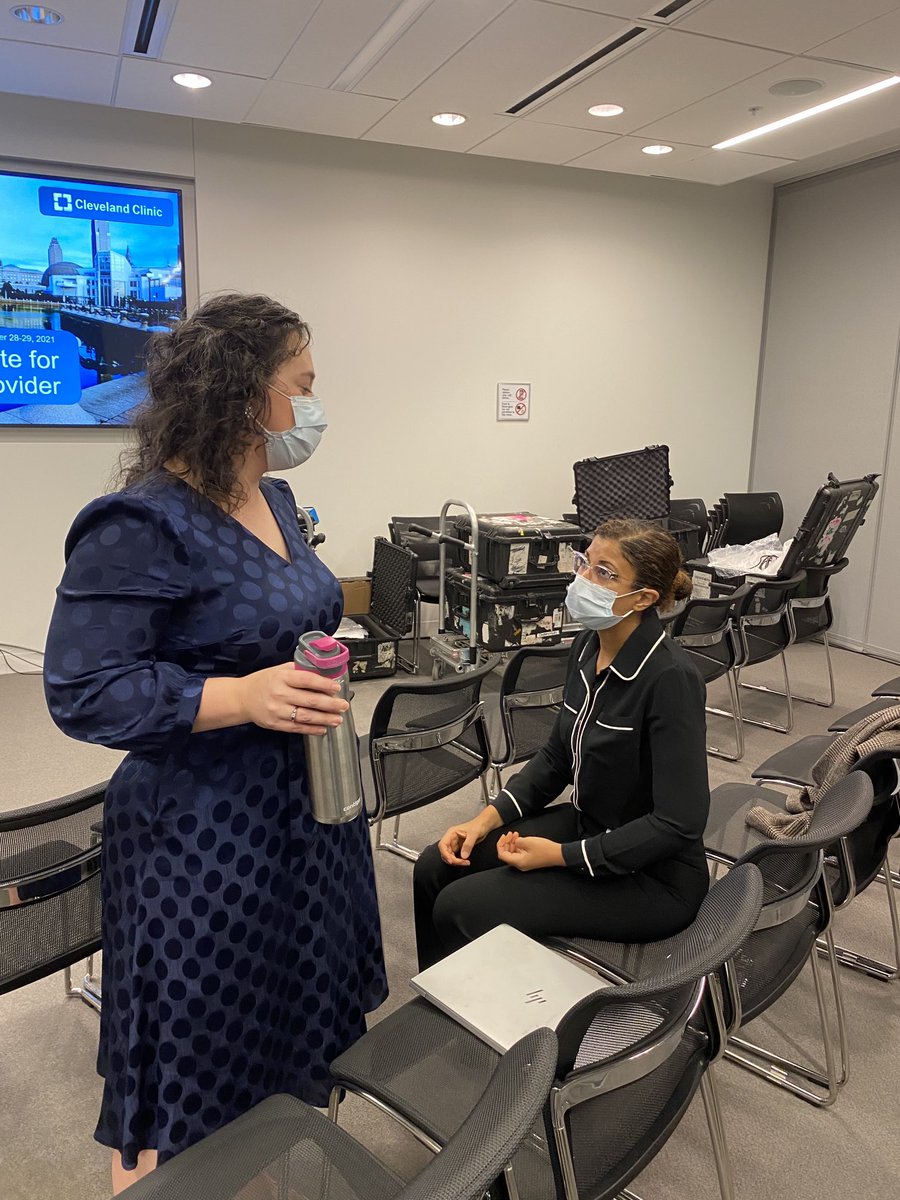 DrHebaMD's tweet photo. ⁦@DrMMFuchs⁩ ⁦@JGhobrialMD⁩ ⁦@ClevelandClinic⁩ #ACHD team in discussion after excellent talks during #CVupdate for PCP : refer to ACHD center or a cardiologist to determine if referral is needed. https://t.co/R2xqhRz3OA