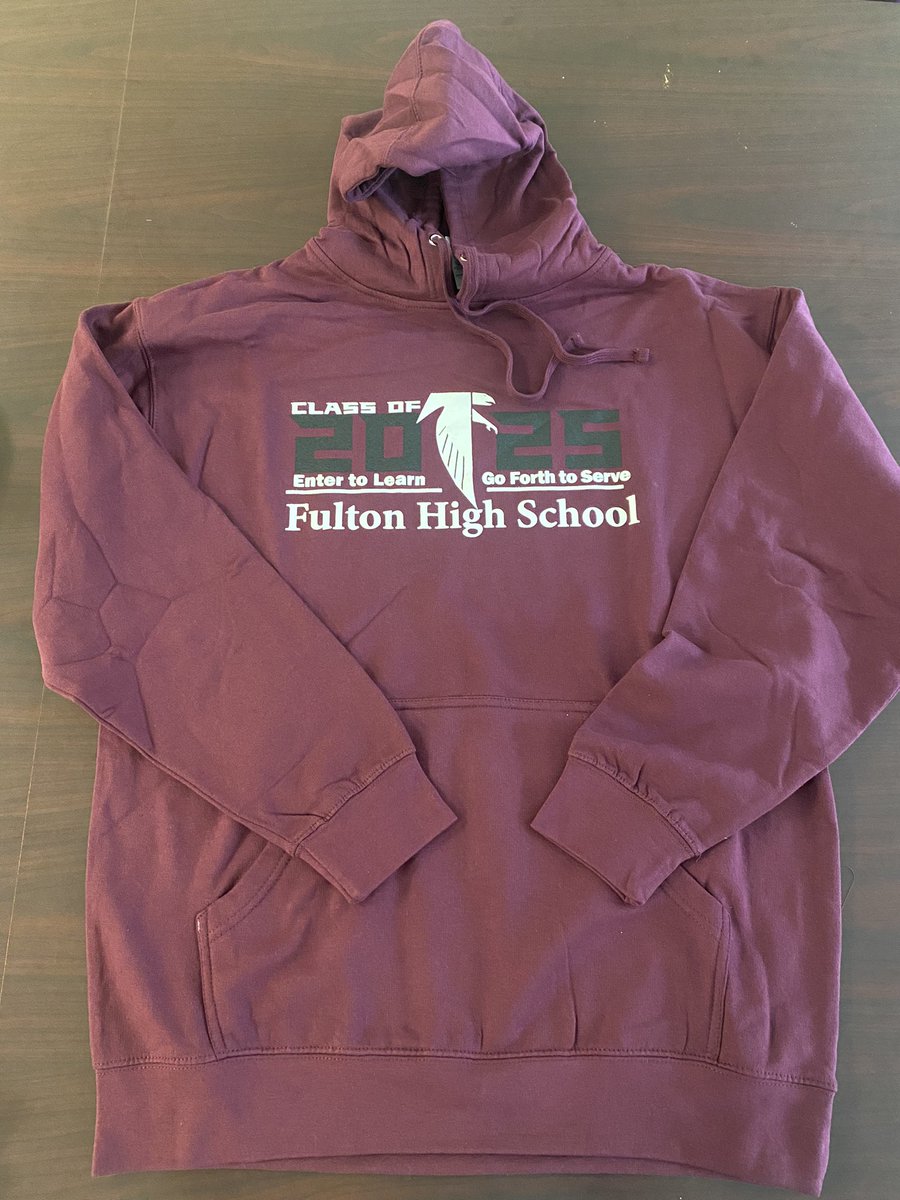 FultonHS2025's tweet photo. Stop by the Merlin office to purchase your Class of 2025 gear! https://t.co/POkRledvRM