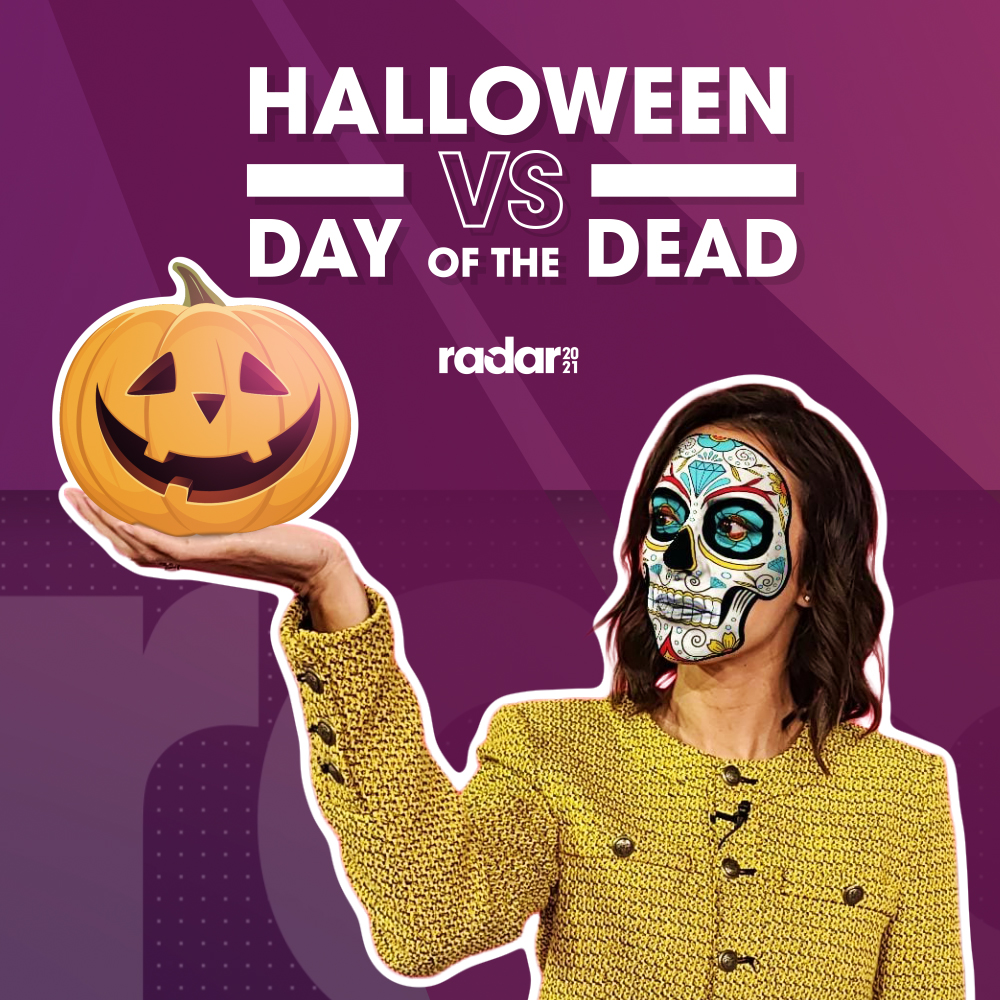 BOOOOOO 😱👻
It's spooky season and there's a new episode of #Radar2021 all about #Halloween vs. #DiaDeLosMuertos 🎃💀🦇
Go watch it to learn why Dia De Los Muertos isn't "Mexican Halloween"

youtube.com/watch?v=xeH9hK…