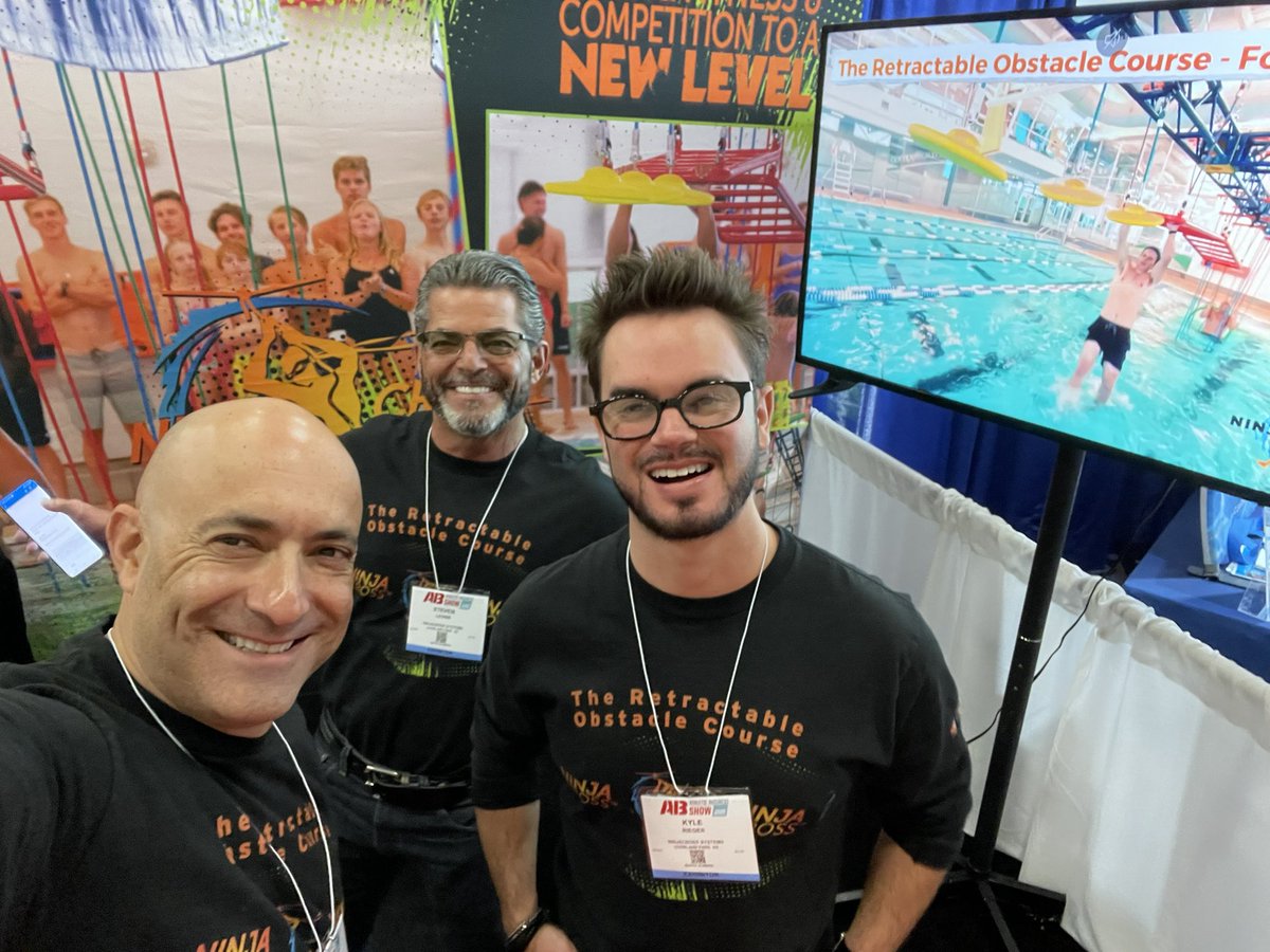 With the Ninja Cross Systems team drumming up new business in San Antonio. Not the biggest booth at the show but by far the most popular.  Coolest product at the show.