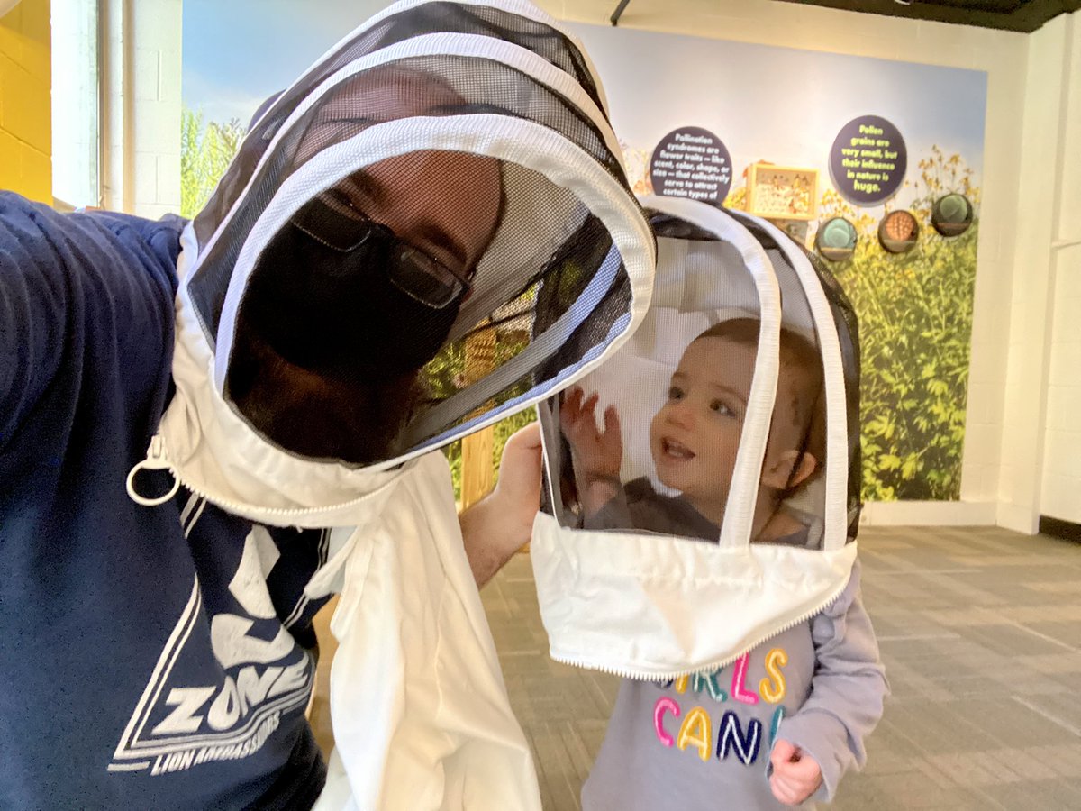 nJim's tweet photo. My little bee keeper is having so much fun. I worked next to @FrostMuseum for years, and it’s taking me until now to actually visit. We will 🐝 back! https://t.co/KmRMF99TqQ