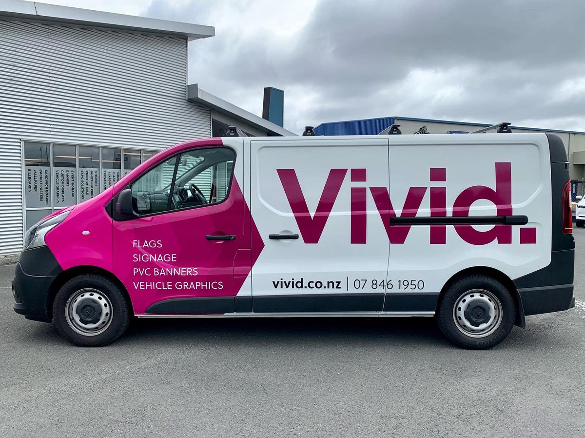 vividimagesltd's tweet photo. From the screen to the street - our sharp new van graphics were designed, printed and installed in-house by our team. So satisfying seeing projects come to life! 😍

#vividimagesltd #weprintedthisnz  #vangraphics #vinylwrap #averydennison #vehiclewraps https://t.co/Iij4icML8z