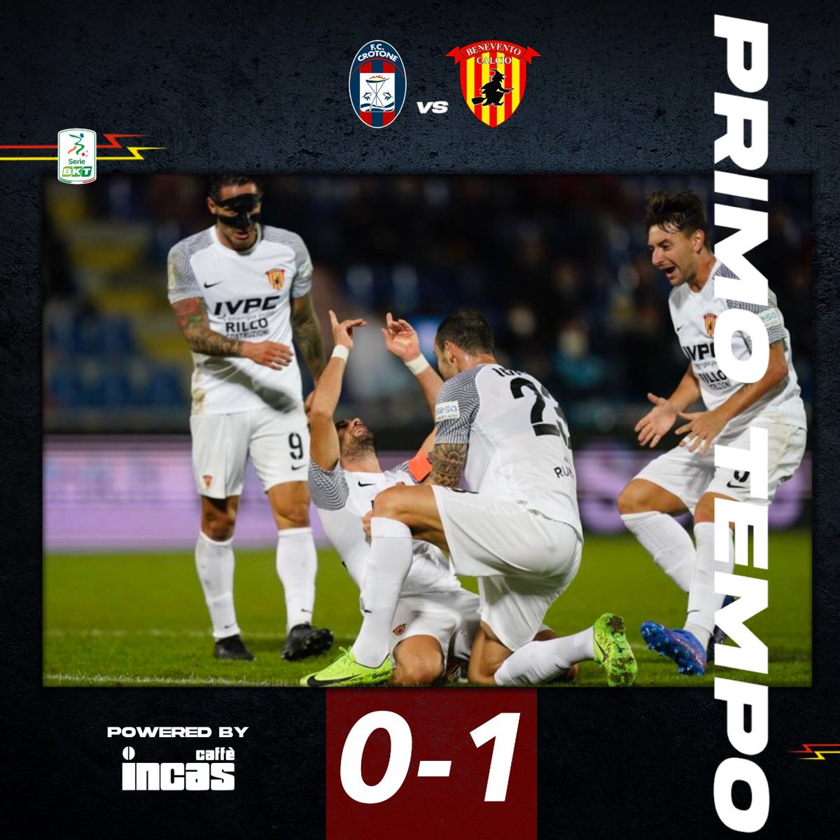 bncalcio's tweet photo. โธ FINE PRIMO TEMPO
๐ #CroBen
๐ง๐ปโโ๏ธ #Insieme #BeneventoCalcio #ForzaStrega https://t.co/BHMIg73n57