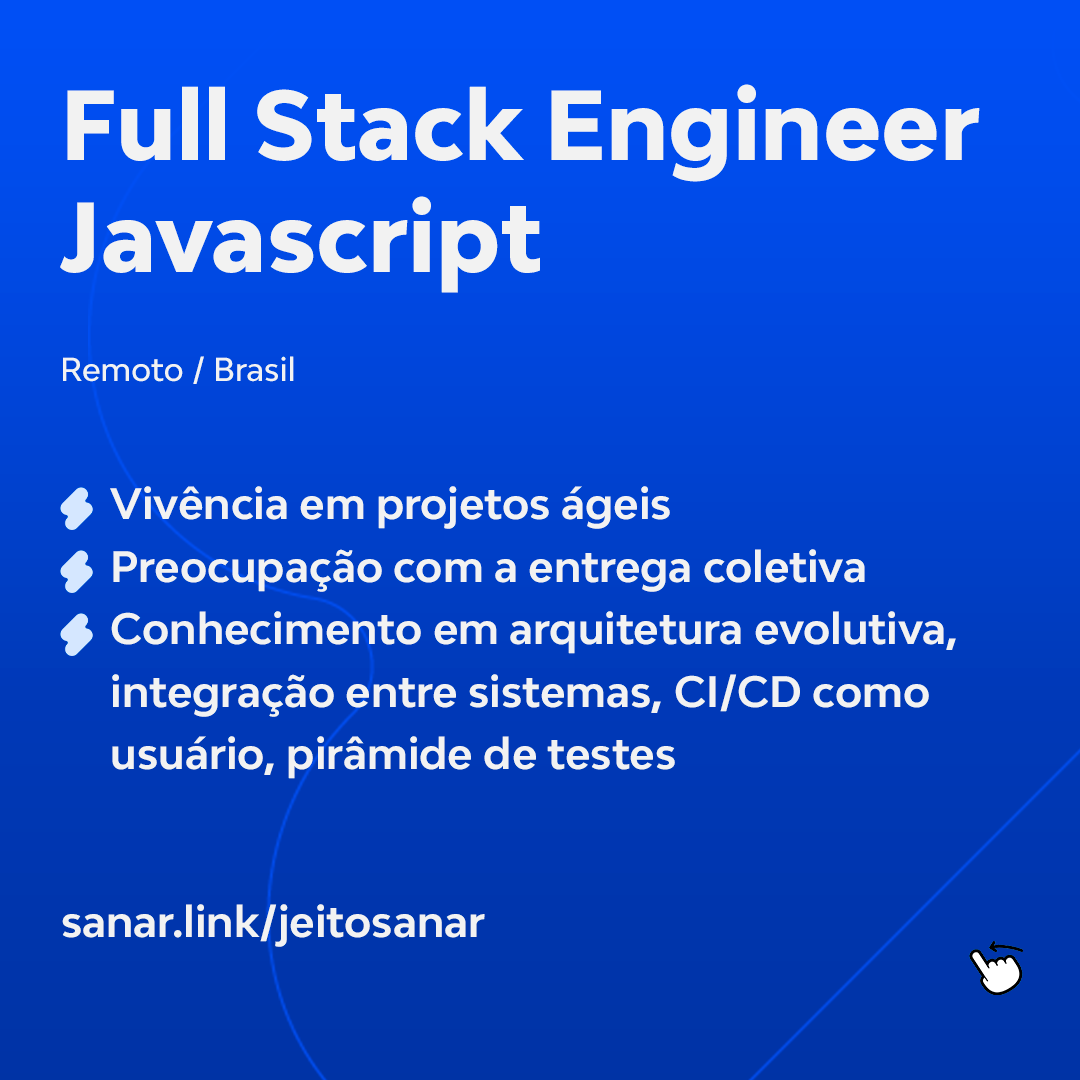 sanartech's tweet photo. 🚨 Combo de Vagas está passando no seu feed!🚨

- Full Stack Engineer Javascript
- Product Designer Senior (UX/UI)
- Estágio em Comercial
- Estágio Administrativo Financeiro 
(+)

Inscreva-se na nossa página de carreiras:
https://t.co/qDELHxkzFE https://t.co/DLB7OprnvU
