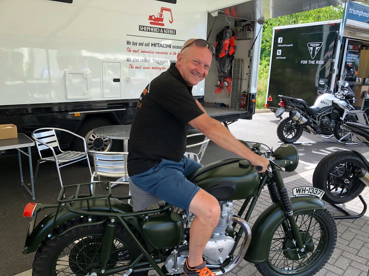 KaapstadTours's tweet photo. Boyhood dream come true. I got to sit on the actual bike used by #SteveMcQueen in the movie “Great Escape”
Yes I know he looked cooler......
#boyhooddreams #Greatescape #Triumph #bikewise https://t.co/ecuayDKOKN