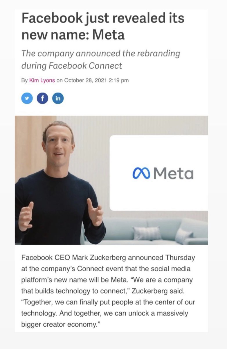 #Facebook revela su nuevo nombre: #Meta