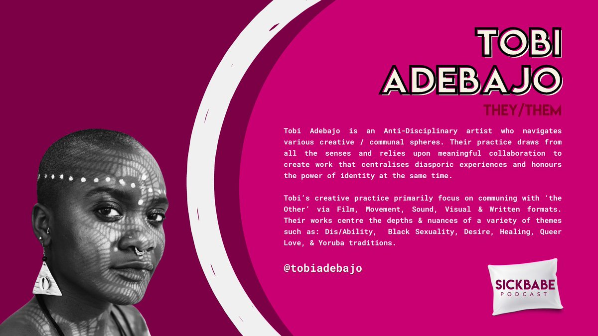 sickbabepod's tweet photo. Go Listen π§ to the second episode of #SickbabePodcast ft. @TobiAdebajo, commuinity orgniser, artist and doula.
https://t.co/C4Ms25LL0H
#Sickbabepod #sickbabe #invisibledisability #invisibleness #podcast #Spoonies https://t.co/FWjR25sSjd