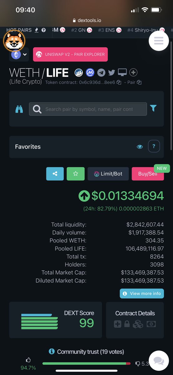 Mattblack134's tweet photo. $Life is gooood 🚀🚀🚀💵🥰 #lifecrypro https://t.co/MKxbH5Py82