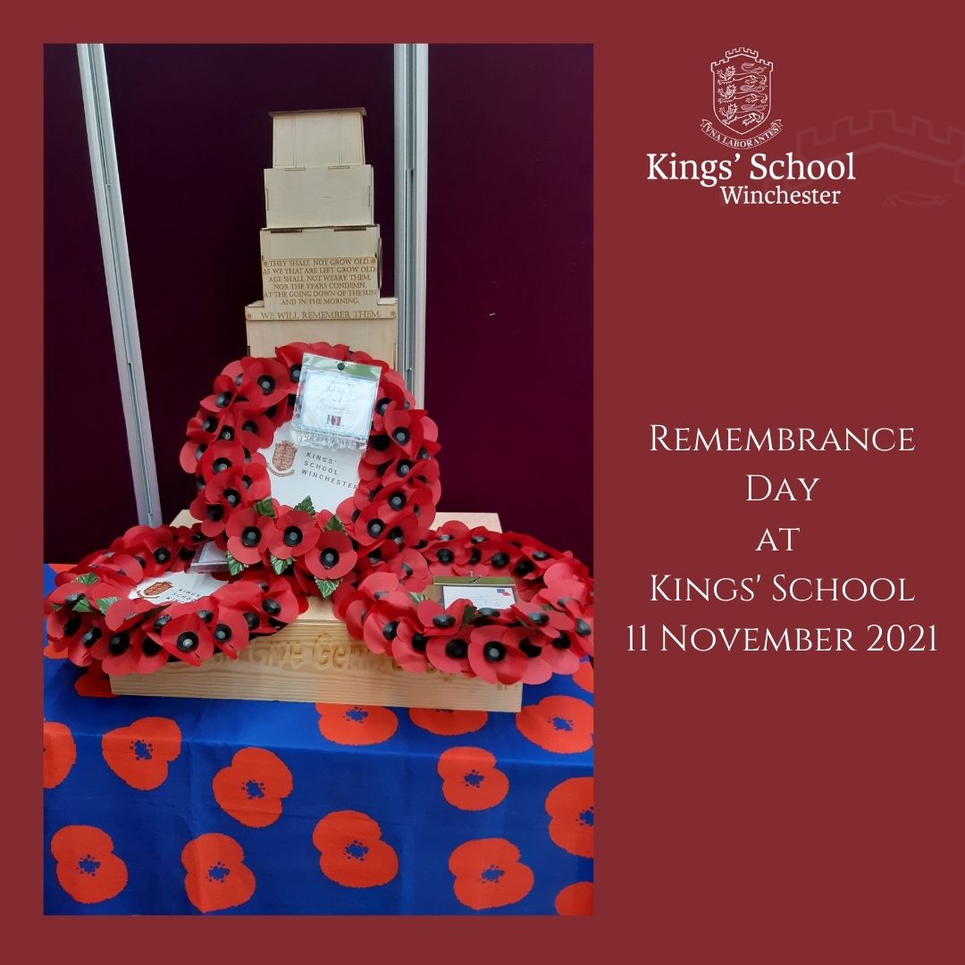 school_kings's tweet photo. Our annual Remembrance Day ceremony took place at Kings' School yesterday, 11th November. A poignant address from Rev Neil Birkett and readings from Y9 pupils as well as St Thomas's Old Boys made for a moving occasion. #UnaLaborantes #RemembranceDay2021 https://t.co/1pCS8qjHP8