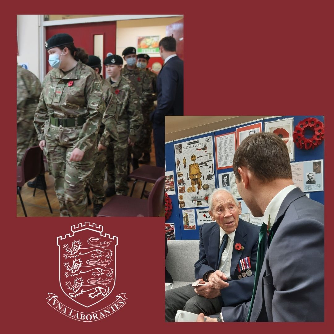 school_kings's tweet photo. Our annual Remembrance Day ceremony took place at Kings' School yesterday, 11th November. A poignant address from Rev Neil Birkett and readings from Y9 pupils as well as St Thomas's Old Boys made for a moving occasion. #UnaLaborantes #RemembranceDay2021 https://t.co/1pCS8qjHP8