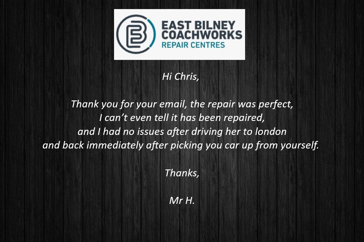 Well Done to our Thetford Site for this Customer Feedback! #eastbilneycoachworks #bodyshop #customerservice