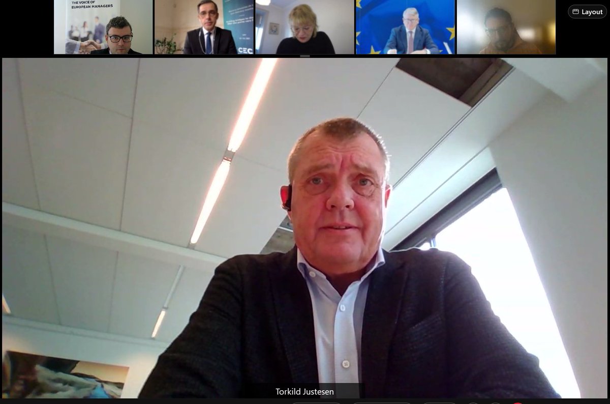 CEC_Managers's tweet photo. Exchanging overtly with @NicolasSchmitEU on current #EUsocial priorities - from gender equality to #telemanagement, from just transition to skills.
#SustainableLeadership is key in these turbulent times and #SocialDialogue a resource. https://t.co/DLngnXaigy