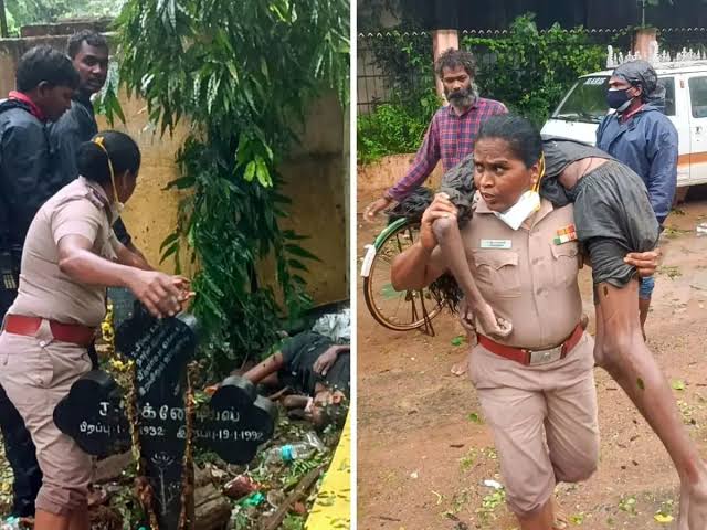 dindigulleoni's tweet photo. சென்னை டிபி சத்திரத்தில்  மயங்கி விழுந்த கல்லறை ஊழியர் உதயகுமாரை தோளில் சுமந்து காப்பாற்றிய, ஒரு பெண்ணால் சாதிக்கமுடியும்,காவல்துறை மக்களின் நண்பன் என்பதற்கு சான்றாய் விளங்கிய காவல்ஆய்வாளர் #ராஜேஸ்வரிக்கும்,அவரை வாழ்த்திய முதல்வர்@mkstalin  அவர்களுக்கும் பாராட்டுக்கள��.@DMKITwing https://t.co/A6A6ppbXEN
