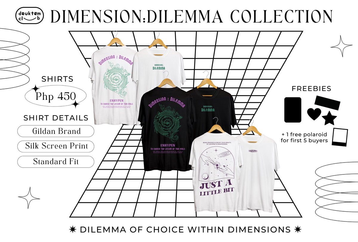 deuktemclub's tweet photo. 𓏔 dimension:dilemma collection 
by @deuktemclub

✦ php 450
✦ doo: nov. 30
✦ dop: 
  𓂋 50% dp — within 7 days after ocs are sent
  𓂋 rem bal — dec. 6
✦ check order form for more details

𓏔 order form
✴︎ https://t.co/FPZBZEqtpP

#ENHYPEN #DIMENSION_DILEMMA https://t.co/JmZHwHLW0K