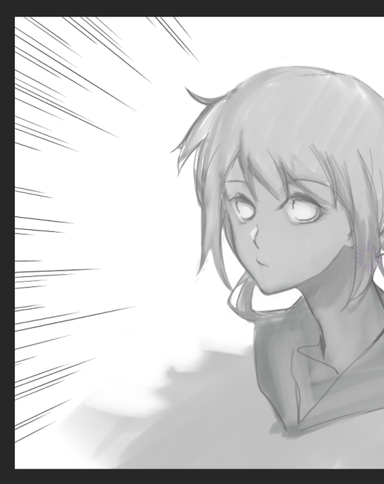 集中線のバランス練習 