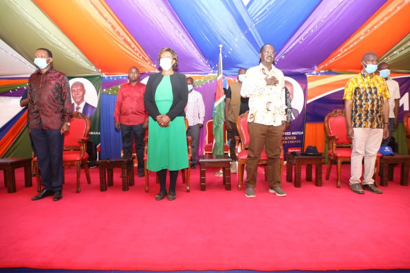 mamangilu's tweet photo. I have joined Rt. Hon @RailaOdinga for the South Eastern Kenya #AzimioLaUmoja forum hosted by my colleague @governorkibwana in Wote Makueni County. My other colleagues @DrAlfredMutua, @GovLeeKinyanjui and @JamesOngwae among other leaders are also in attendance. #AzimioUkambani https://t.co/q6Elkw24zL