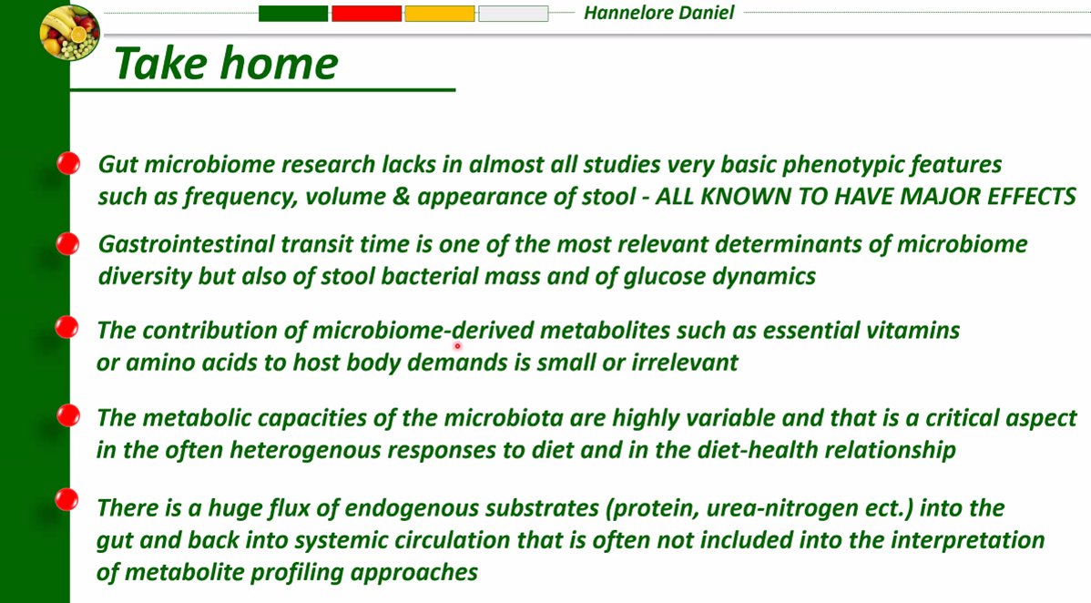 Important take-home messages from 
<a href="/hannidaniel/">Hannelore Daniel</a>. To move microbiome research forward, and avoid unfounded hype, there are many issues that must be considered.