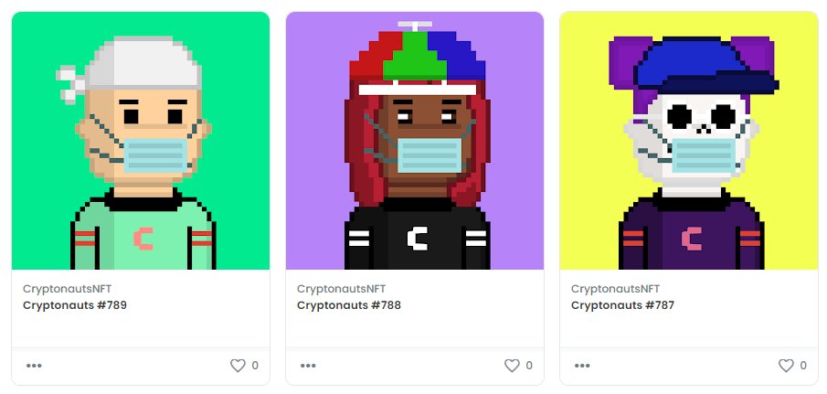 lasseauxeth's tweet photo. Minted another three @Cryptonauts_NFT today - only 0.01ETH each to support a great community. Minting closes at 1,000 Nauts so only around 200 left! Grab them while you can! https://t.co/aa4PpMYgVL