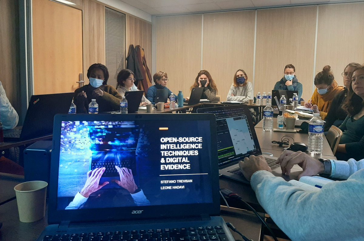 leone_hadavi's tweet photo. Huge thanks to @amnestyfrance - esp. to @ElluinA and @TcherinaJ - for inviting @trevisanste and me to beautiful Paris to talk about "OSINT Techniques &amp; Digital Evidence" with such a determined and motivated team, sharing skills/hints on how to best conduct an OSINT investigation. https://t.co/c0Gct5mb9P