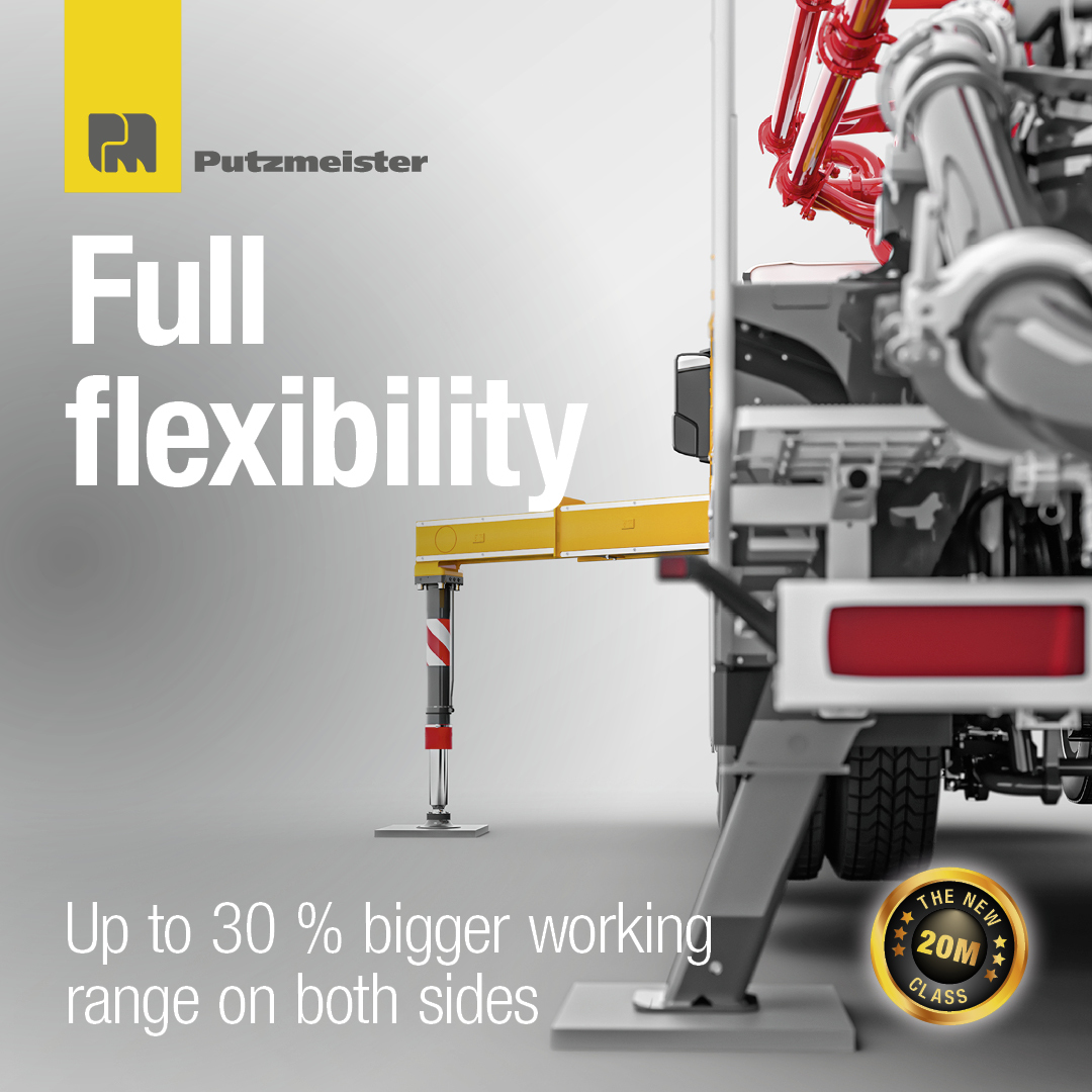 Putzmeister's tweet photo. Full flexibility on every construction site with the new 20 m class.
Learn more now at: https://t.co/sQLFuakXa0
#putzmeister #new2x #concretepumps #multitalents https://t.co/ydvs0Jl9T0