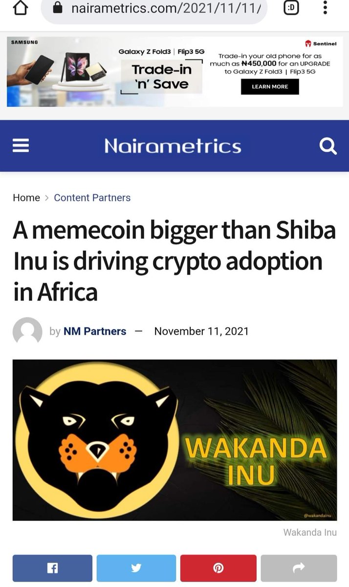 iamchrisani's tweet photo. Something bigger than Shiba Inu is driving Crypto adoption In  Africa 

#wakandainu Is just starting 

No resting until $1billion market cap as first target

Retweet like fire https://t.co/wbuSSITWXB