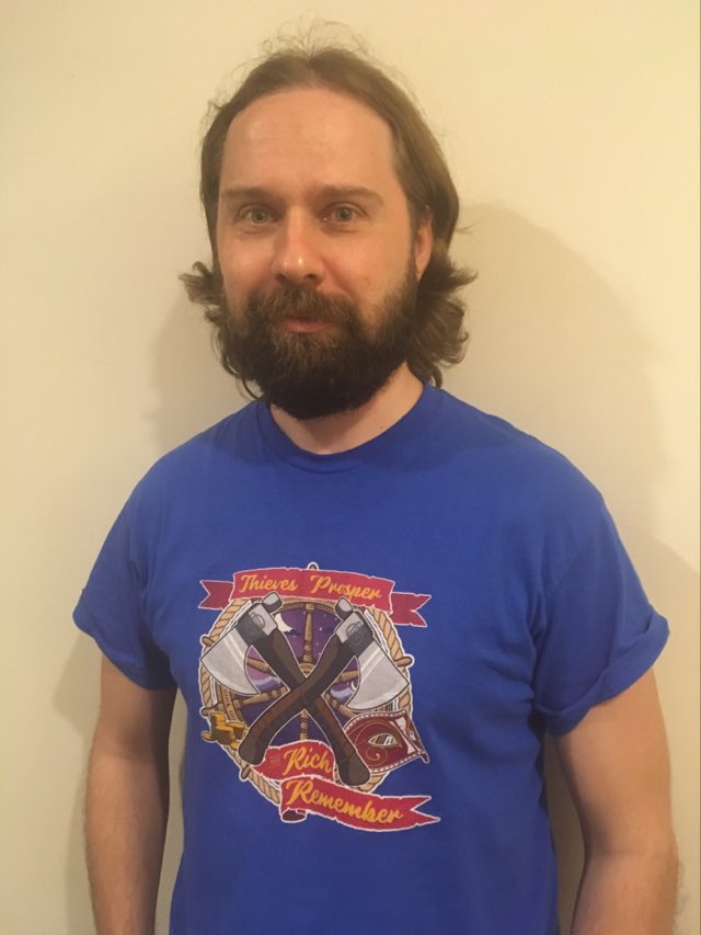IlyaOPopov's tweet photo. The moment I found this tee (referencing 
@scottlynch78's Gentleman Bastard series) I knew it would find its way to me. 

How could I not own something that promotes/supports one of the most profoundly important books (and series) in my life? 

#tloll #gentlemanbastard #camorr https://t.co/MzedtoyewT