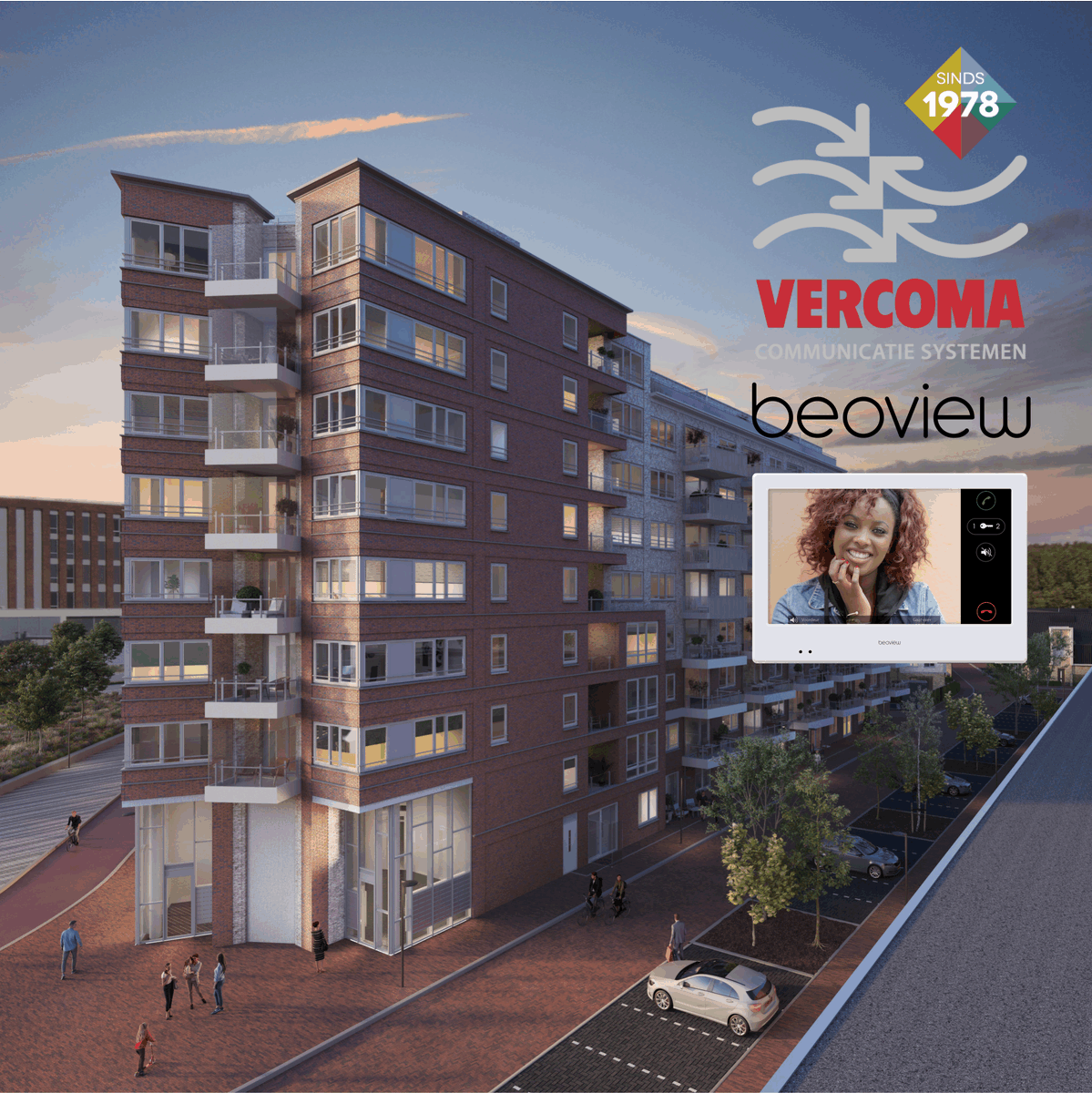 124 app. Gouwpark ZMC | iPlusBUS
 Residence William met 124 appartementen.  Aan de 'ziekenhuis zijde' 74 app. en aan de Veldpark zijde 50. iPlusBUS IP deurcommunicatiesystemen met in elk app. een 7" touchscreen BEOVIEW7 Lite-S.