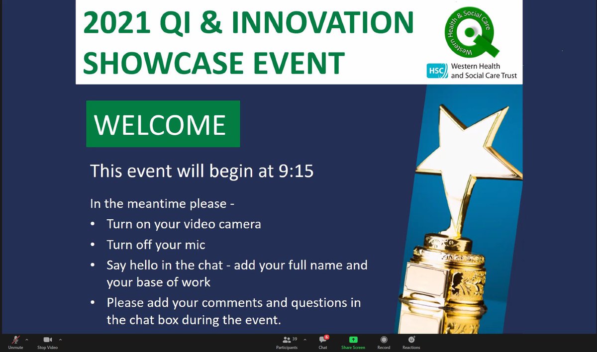 Good day ahead!  Happy to be at the #QIWSHOWCASE21 event!  🌟