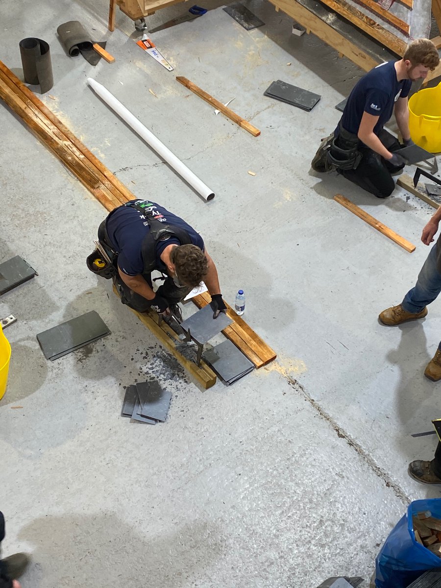 Great day at the <a href="/TheNFRC/">NFRC</a> Great British Slate Off yesterday <a href="/COREHereford/">Centre Of Roofing Excellence Hereford</a>. An outstanding display of craftsmanship from all the students involved #GBSO