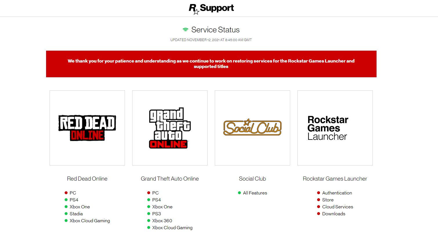 Website information support.rockstargames.com