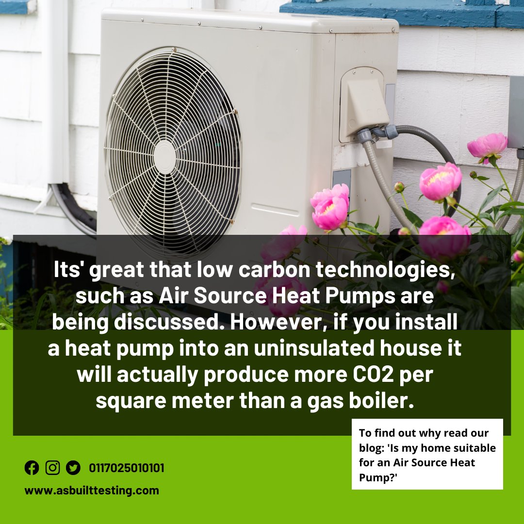 EnergyXperts's tweet image. While it’s great that steps are being taken towards green production of energy, the answer is not as straight forward as it seems.

To find out why read our latest blog: ‘Is my home suitable for an Air Source Heat Pump?’

Available at: asbuilttesting.co.uk/useful-informa…

#COP26 #Sustainable