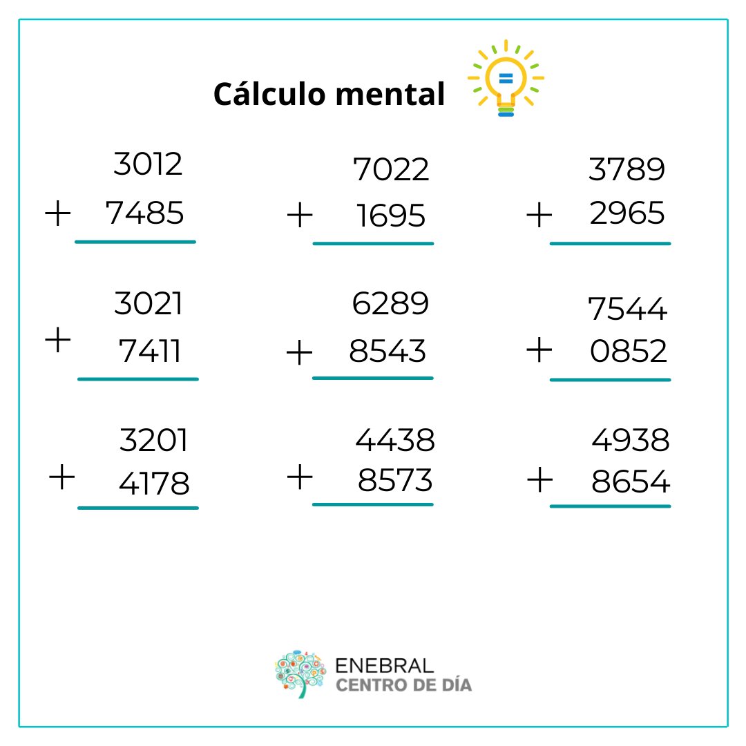 ElEnebral's tweet photo. ¡Mejora tu agilidad mental y rejuvenece tu cerebro! 🧠
¿Te animas? 

📩 info@enebralcentrodedia.com

#elenebral #centrodedia #adultos #aprendizaje #estimulacioncognitiva https://t.co/vHcGkHUxui