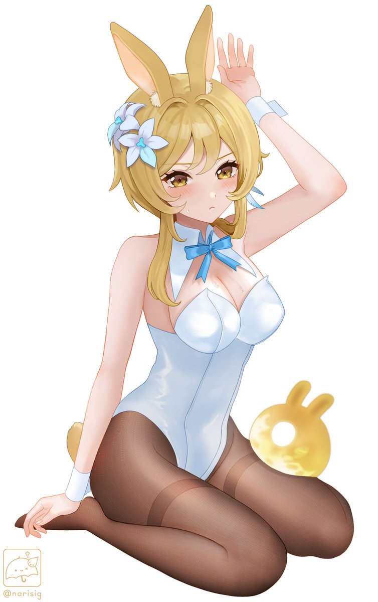 蛍|ほたる(原神) 「Bunny Lumine PNG 」|ナリオ/nario🍬原稿中のイラスト