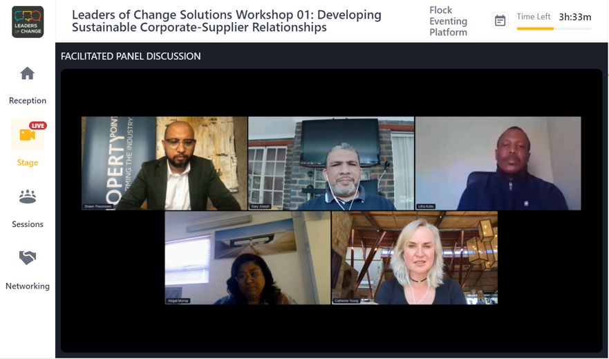 ANDE_ZA's tweet photo. ESD Solution workshops “Leaders of Change,” - Thank you @ShawnTheunissen for moderating an insightful panel discussion featuring: @CatherineHYoung, Gary Joseph, @Litha_Kutta and Abigail Murray.#ESDSolutions #GEW2021 #LeadersofChange https://t.co/nZQCWzN4tA