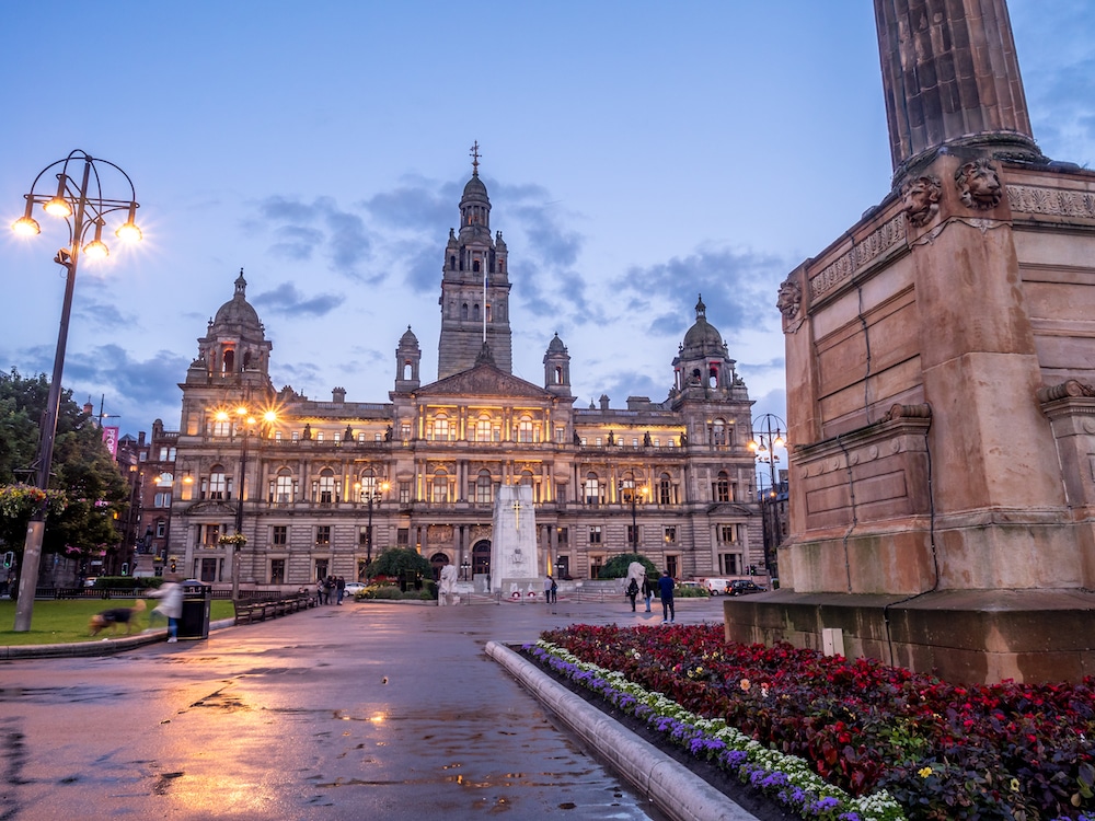 MKelleher1985's tweet photo. At the @IPPR event #COP26 - hybrid event hosted at Glasgow's city chambers, in collaboration with @Agulhas_ @LocalTrust @FESonline. A rather grand building, now let's hear some grand ideas... #JustTransition #IPPRNetZero https://t.co/YuPUekQbo8