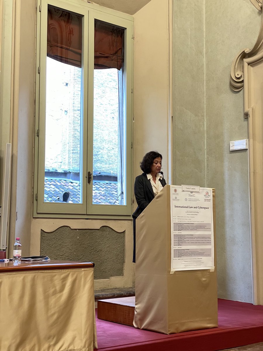 marcoroscini's tweet photo. ‘Cyber matters’: Minister @LauraCarpini highlighting the main points of the newly adopted Italian position on the application of international law in cyberspace https://t.co/Ncz0Hg73IG