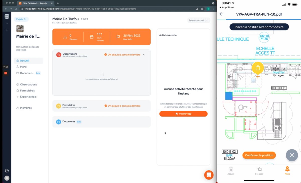 Finalcad_'s tweet photo. [DÉMO]

Finalcad One, c'est LA plateforme unique pour travailler en groupes, piloter l'activité terrain et gérer l'inattendu sur vos chantiers 🏗

Prenez le temps d'un café pour faire un tour rapide de la solution 👉👉👉 https://t.co/AzAXeFoF0v

#Finalcad #construction #digital https://t.co/AKrWaEcRmO